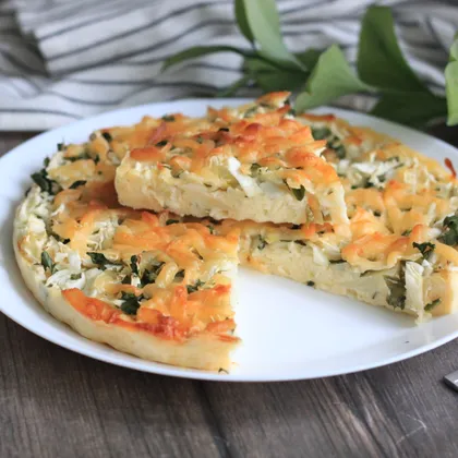 Заливной пирог с капустой