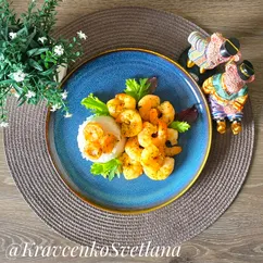 Креветки в соусе чили