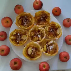 Творожные корзиночки с начинкой яблоко-корица🍎