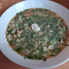 Веганская окрошка с дайконом