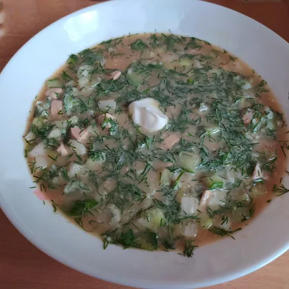 Веганская окрошка с дайконом