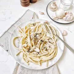 Паста с курицей и грибами🍝