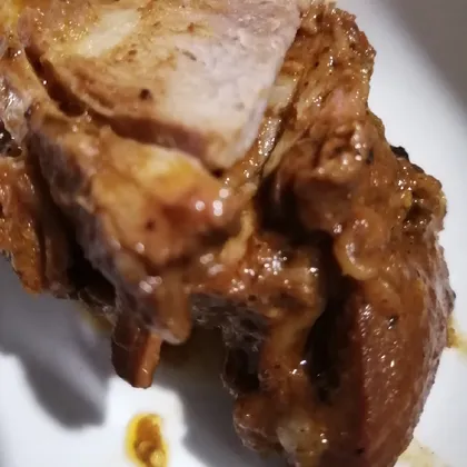 Свинина в медово - горчичном соусе 'Мужской праздник'