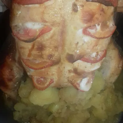 Курица в медово-горчичном соусе с картошкой