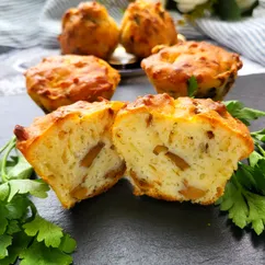Кексы с грибами 