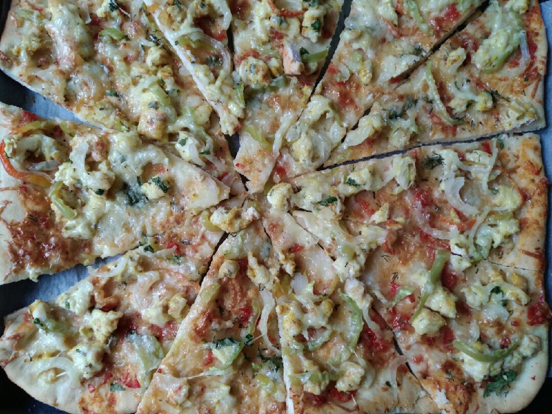 Пицца с куриным филе