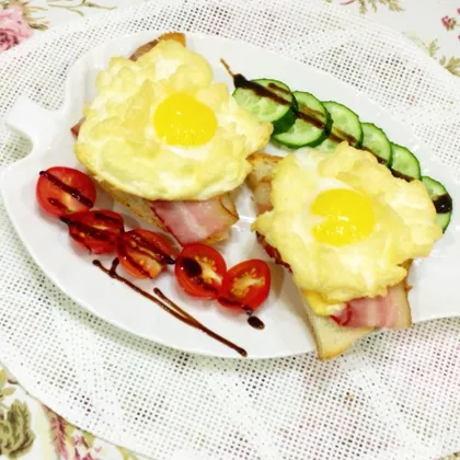Французские бутерброды с яйцами «Орсини» 💛💛💛