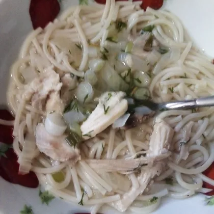 Куриный суп со спагетти 'антипохмелин'