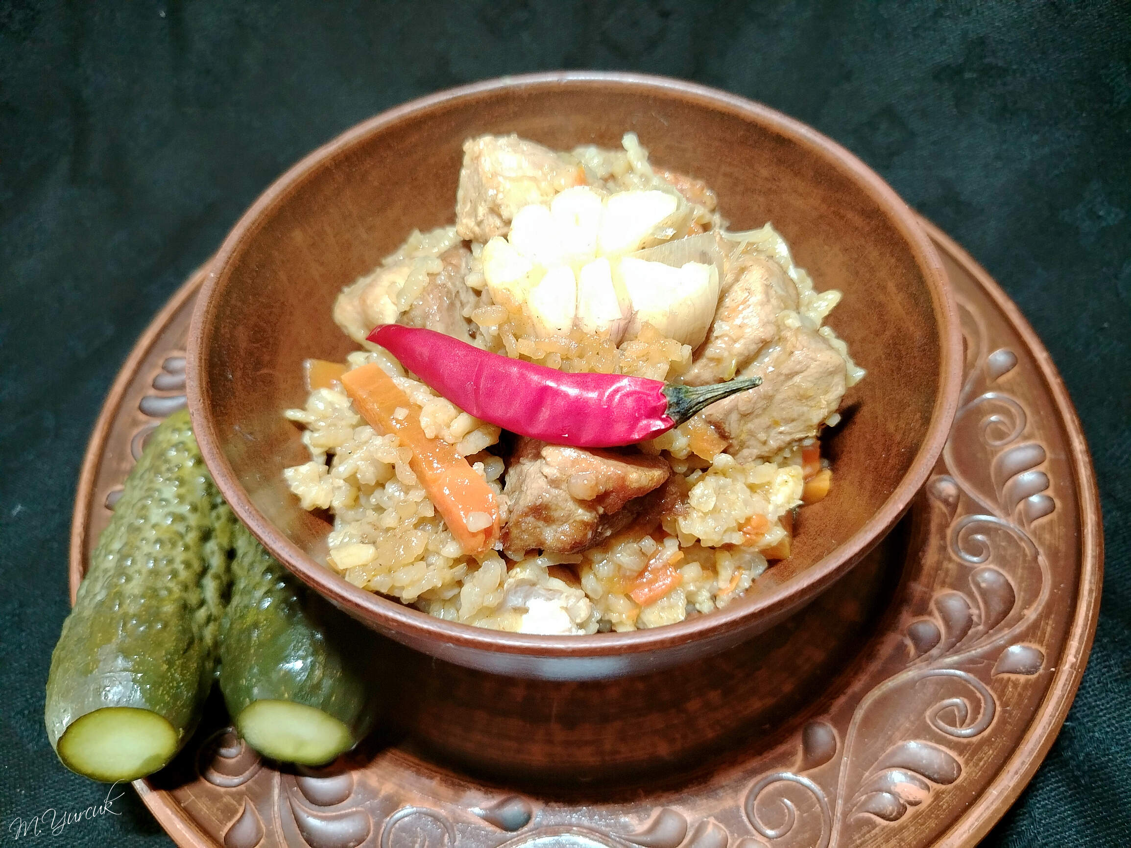 Вкусный плов со свининой
