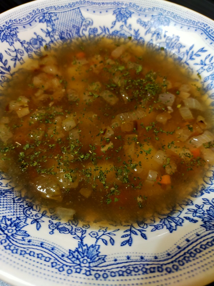 Гречневый суп на курином бульоне без зажарки