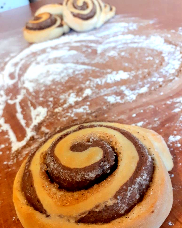 Шоколадные булочки рулетики с корицей 🍩