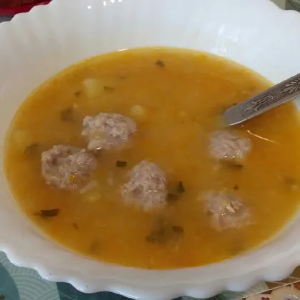 Суп гороховый с фрикадельками