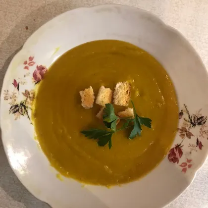 Тыквенный суп - крем с гренками