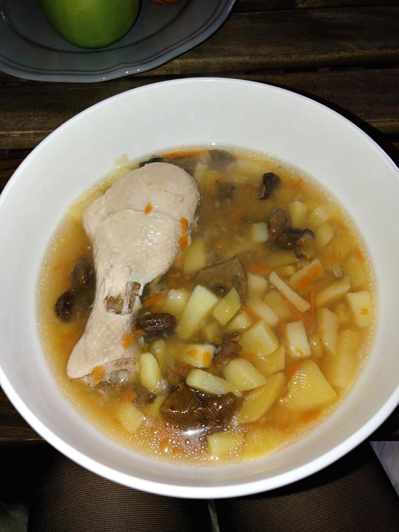Крем-суп из шампиньонов и курицы