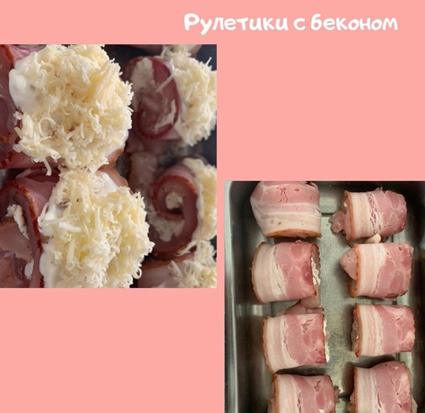 Мясные рулетики, фаршированные беконом и чесноком – кулинарный рецепт