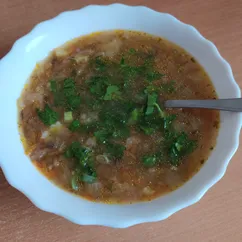 Суп с квашеной капустой с грибами 