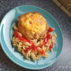 Шницель с сыром и яйцом