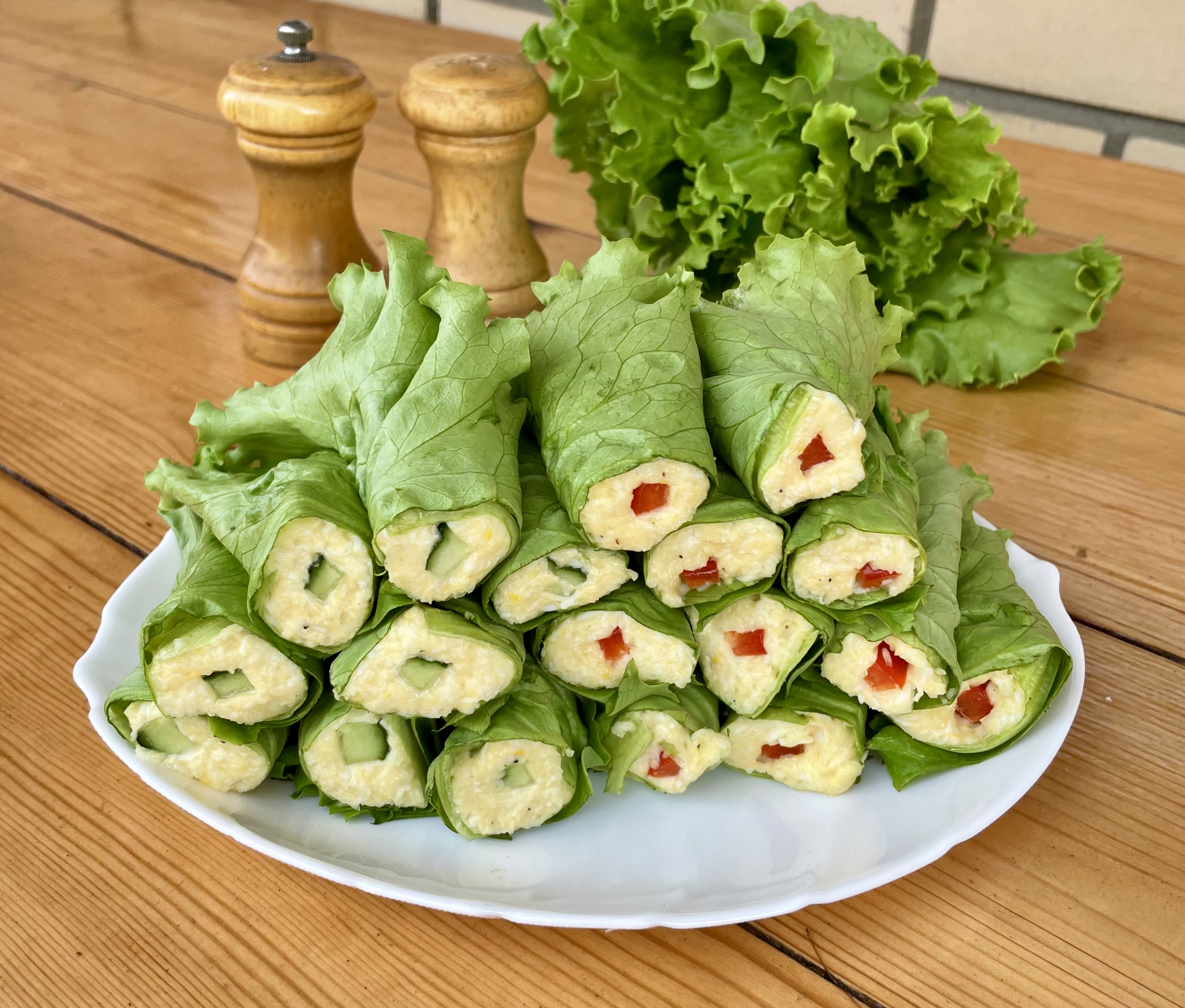 Закуска с огурцом и перцем 
