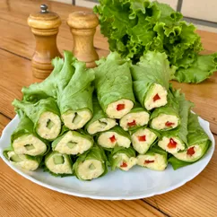 Закуска с огурцом и перцем