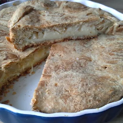 Необычный пирог с воздушной яблочной начинкой