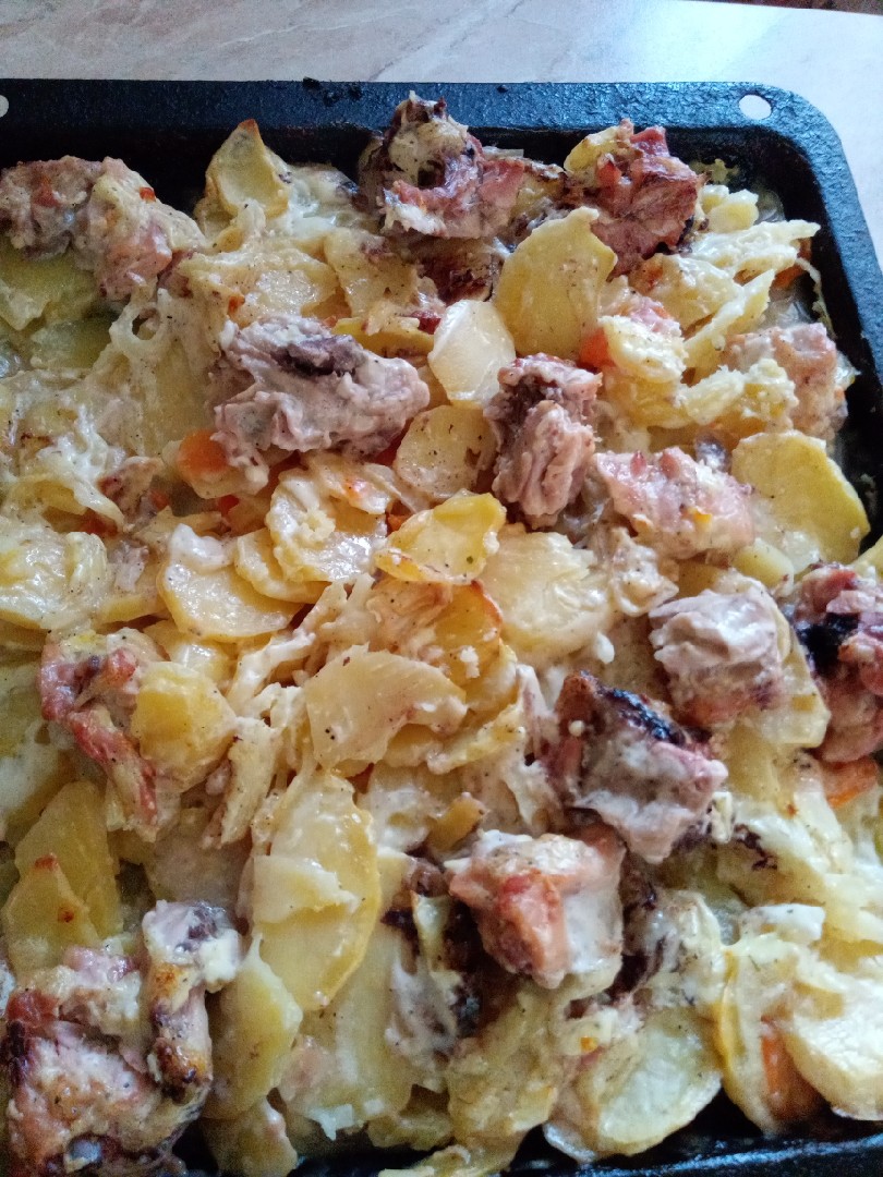 Запечённые овощи с курицей