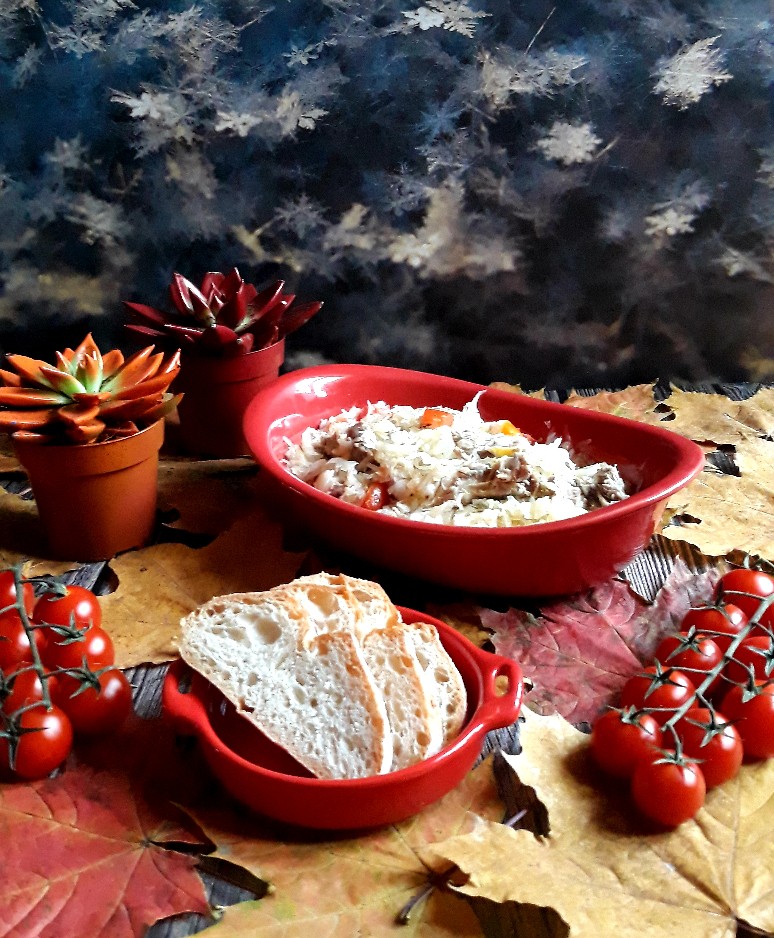 Капуста, тушеная с мясом и овощами 🍁🍅🌶🍁🍽🍺🍁