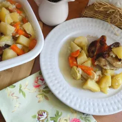 Курица, маринованная в простокваше с овощами #кулинарныймарафон