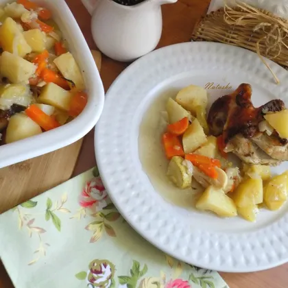 Курица, маринованная в простокваше с овощами #кулинарныймарафон