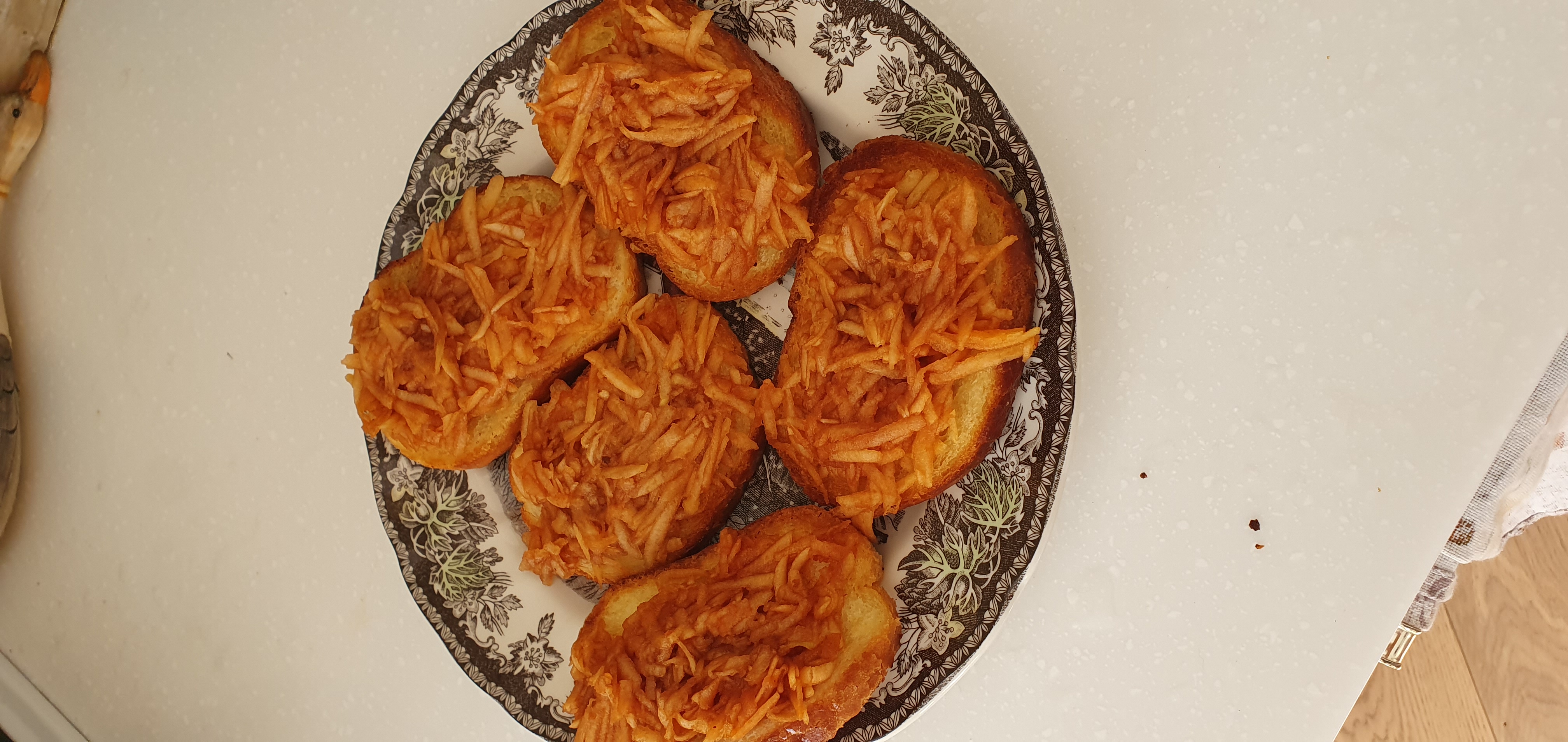 Гренки с яблоками