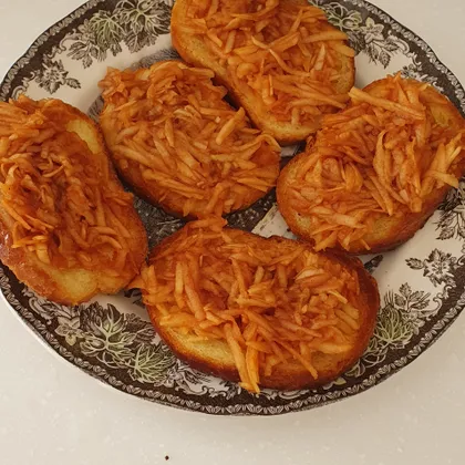 Гренки с яблоками