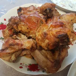 Курочка и молодой картофель в духовке.🐔