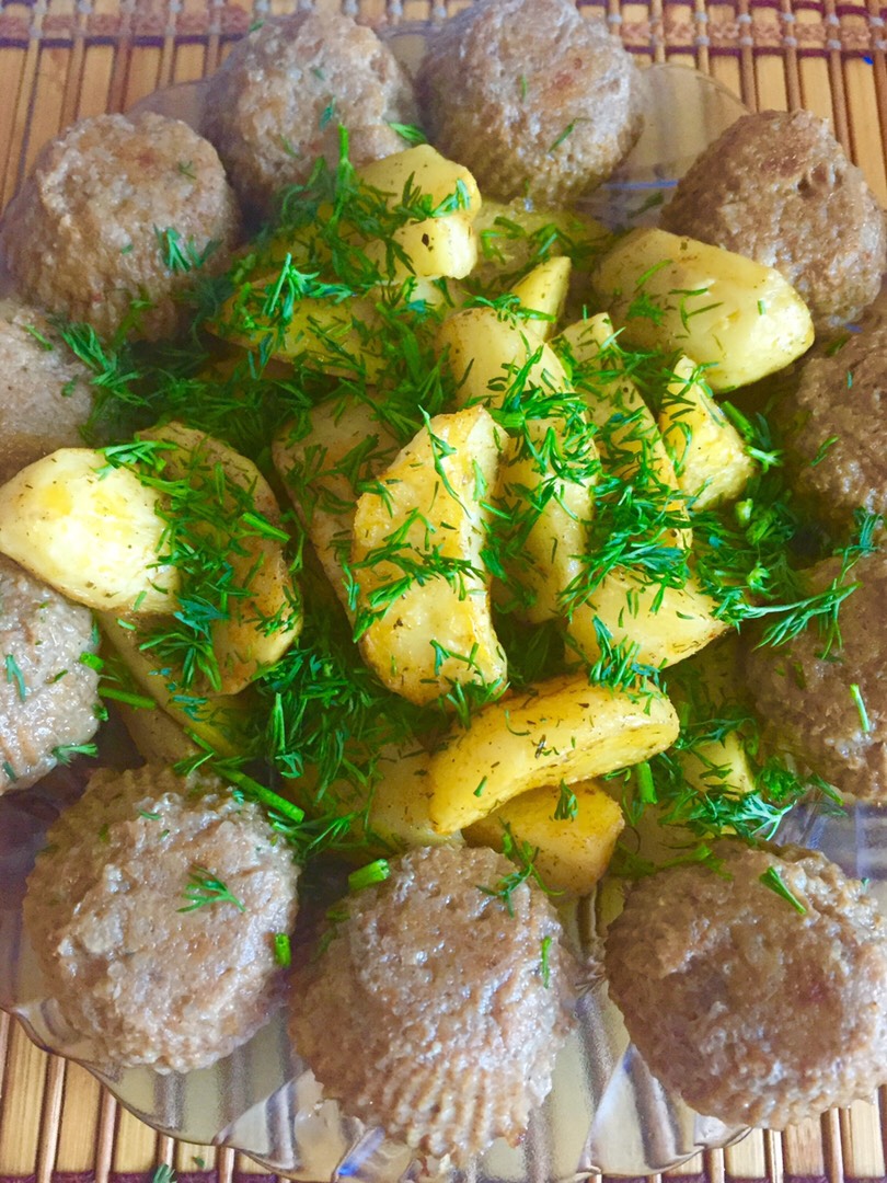Мясные маффины с картофелем