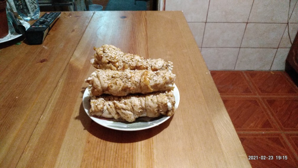 Куриные трубочки с сыром