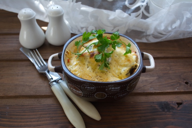 Картофель, запеченный с рыбой