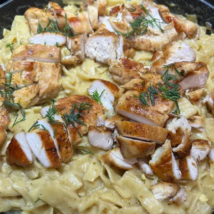 Сливочная паста с курицей