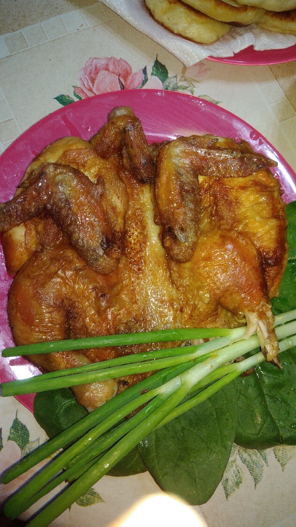 Рецепт: Жареный цыпленок