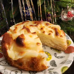 Яблочный пирог с заварным кремом