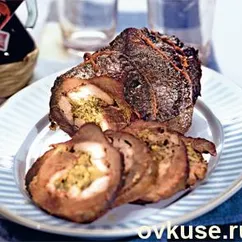 Рулет из говядины и курицы