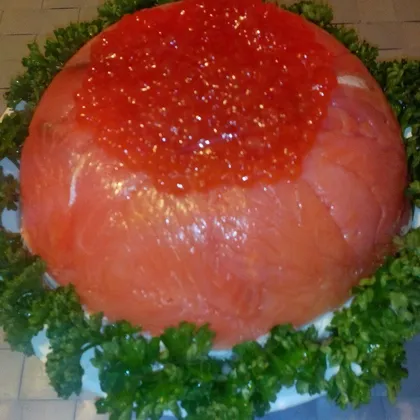 Рыбный торт 'Красная шапочка'