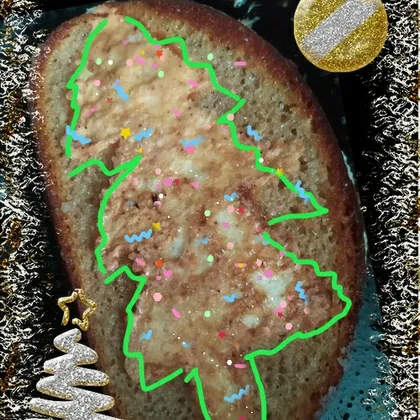 Новогодняя горячая греночка - бутерброд 'Ёлочка'