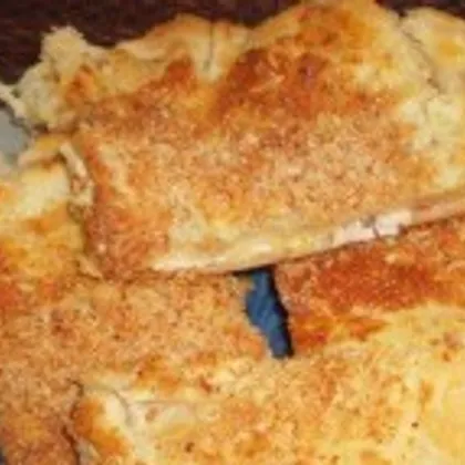 Слоеный курино-сырный пирог