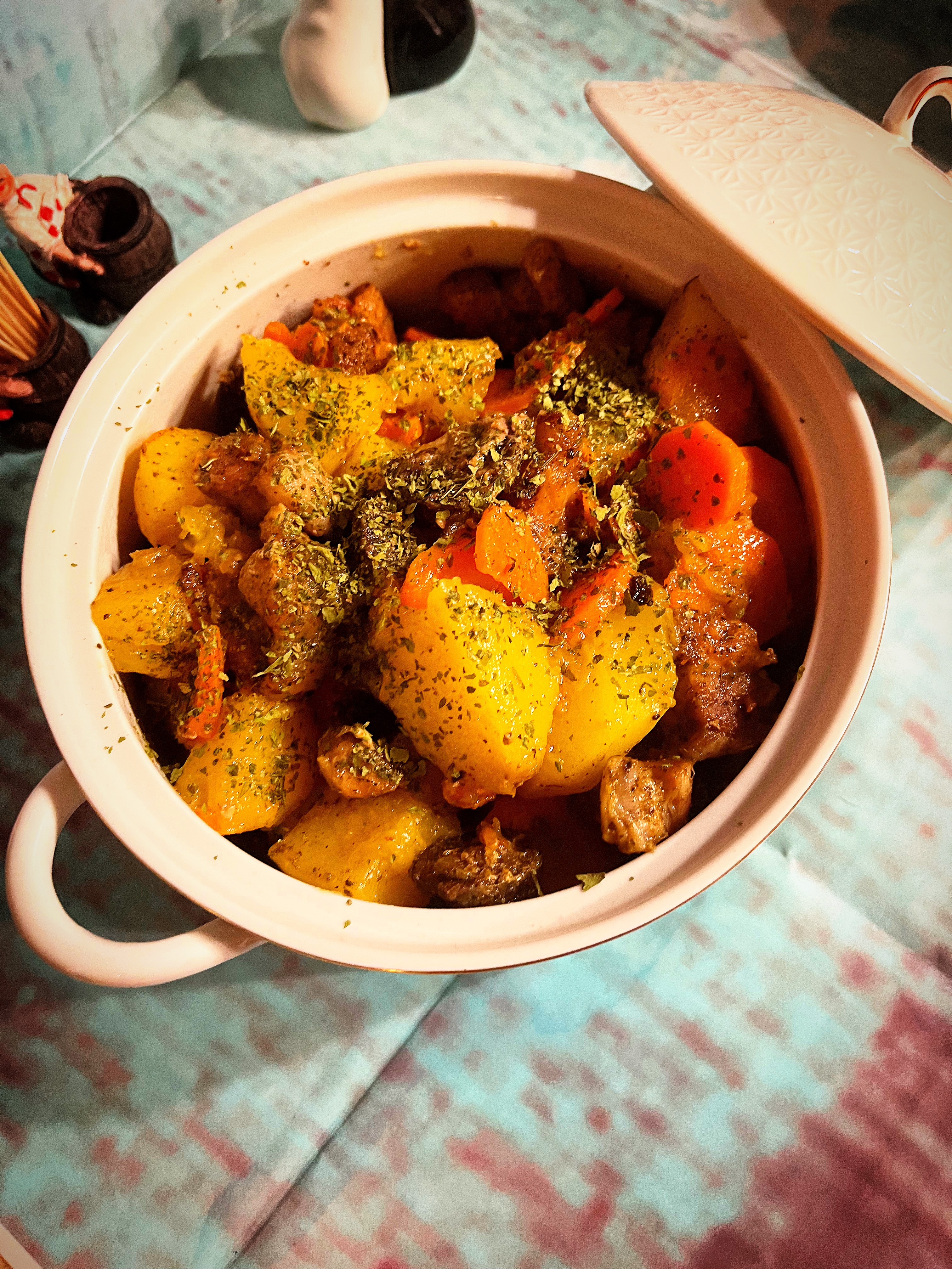 Жаркое из тыквы с мясом в духовке