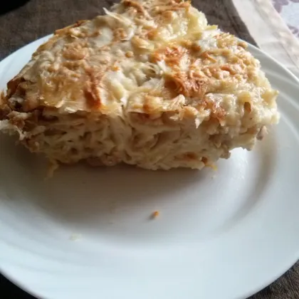 Пирог из лаваша с мясом