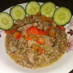 Мясо с гречкой