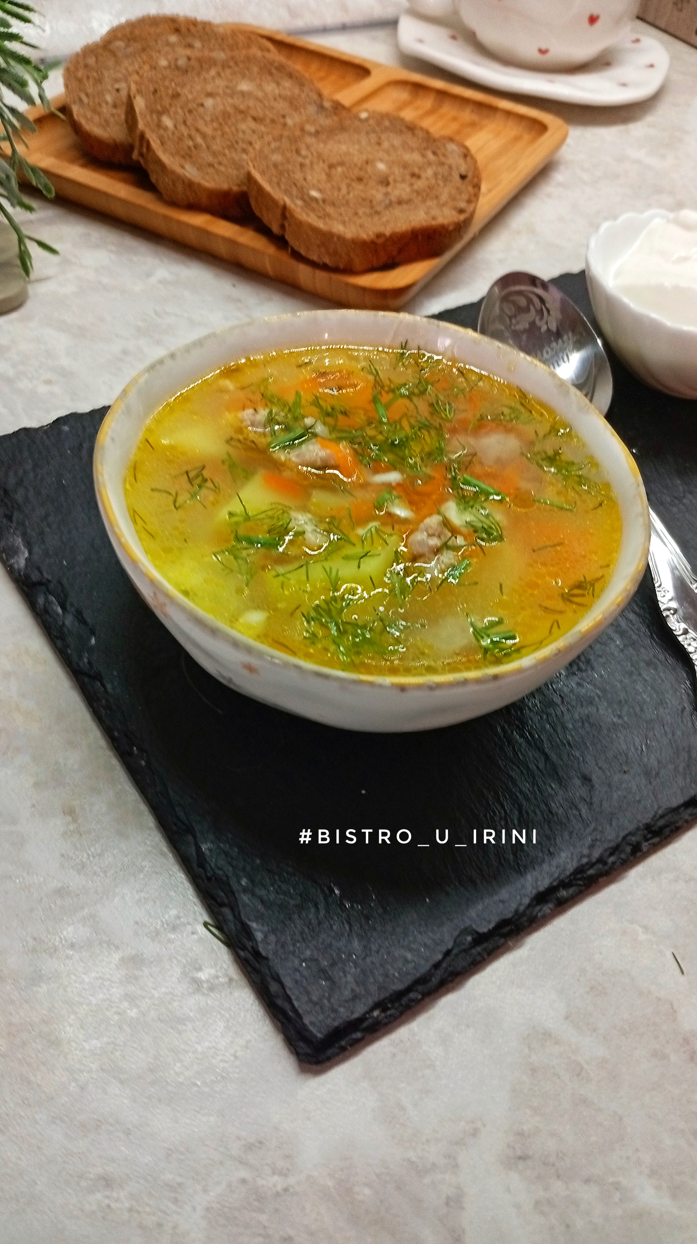 Сырный суп с фаршем