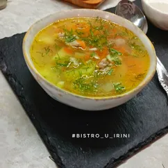 Сырный суп с фаршем