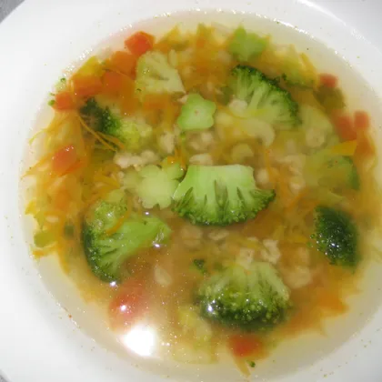 Суп из брокколи с хлопьями 'Геркулес'