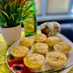 ⚜️«Паровой омлет со сладкой кукурузой и ветчиной»