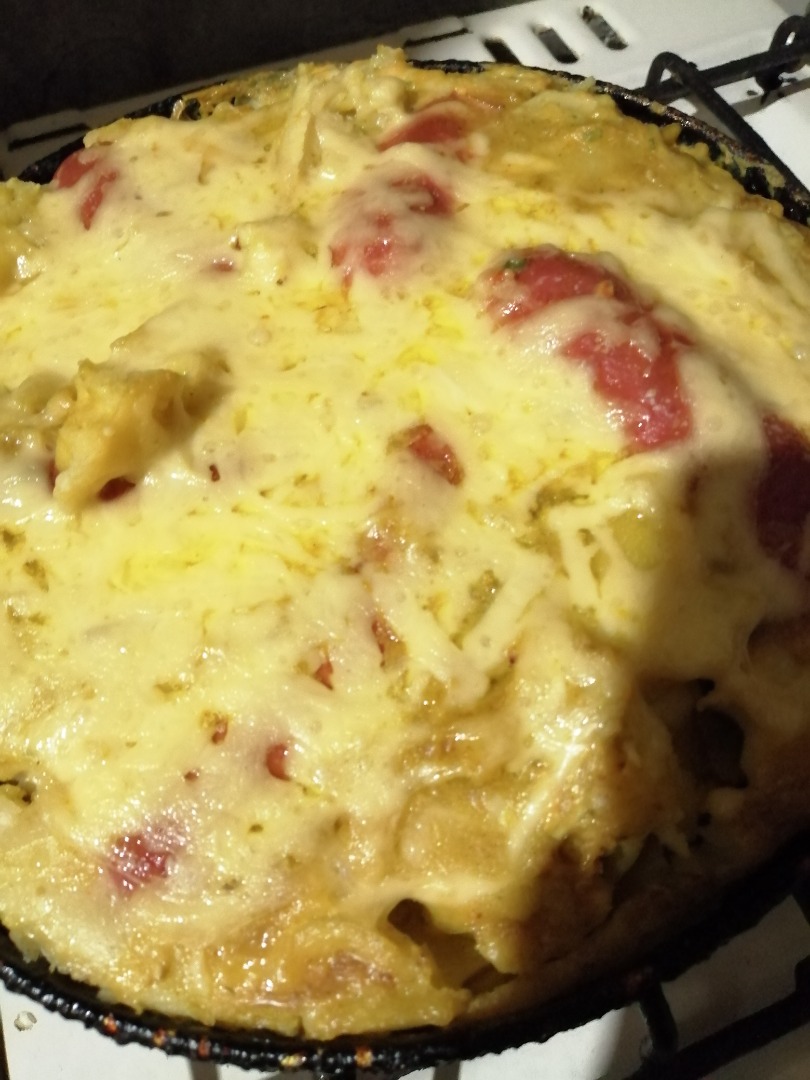 Запеканка из картошки с сардельками