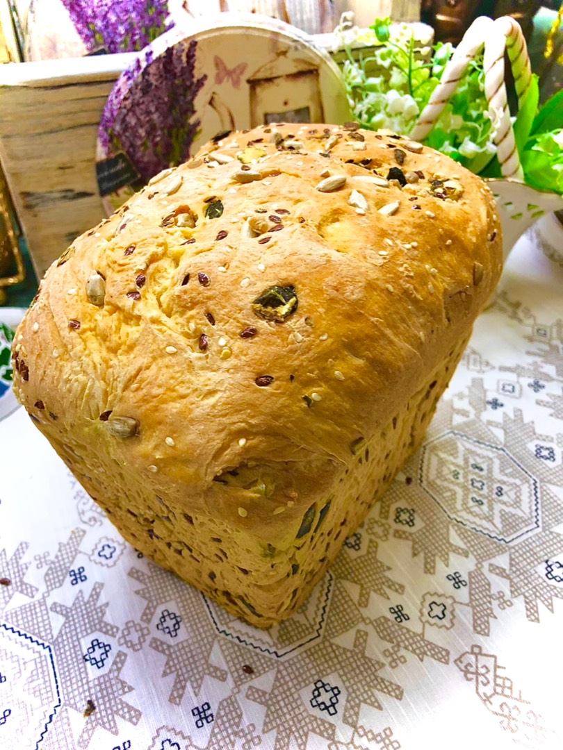 Постный хлеб с семечками 🍞